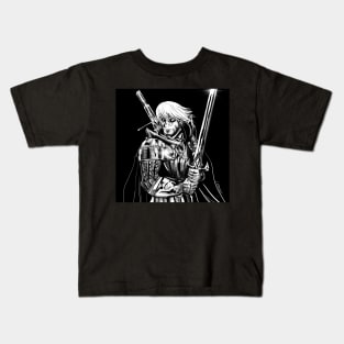 the warlord magician ecopop, the white knight in sword adventure Kids T-Shirt